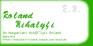 roland mihalyfi business card